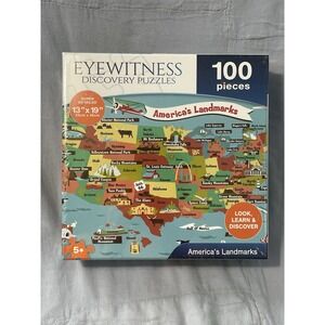 NEW Eyewitness Discovery Puzzles - 100 Pieces 13" x 19" - America's Landmarks